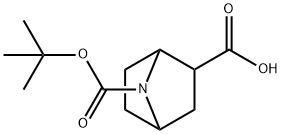 (1S,2S,4R)-7-(tert-butoxycarbonyl)-7-azabicyclo[2.2.1]heptane-2-carboxylic acid Struktur
