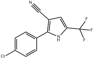 2-(4-氯苯基)-5-(三氟甲基)-1H-吡咯-3-甲腈, 122454-23-3, 结构式