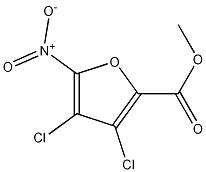 METHYL3,4-DICHLORO-5-NITRO-2-FUROATE 结构式