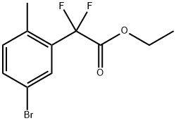 ETHYL 2-(5-BROMO-2-METHYLPHENYL)-2,2-DIFLUOROACETATE, 1226808-72-5, 结构式