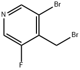 3-bromo-4-(bromomethyl)-5-fluoropyridine 化学構造式