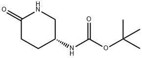 (R)-tert-butyl 6-oxopiperidin-3-ylcarbamate 化学構造式