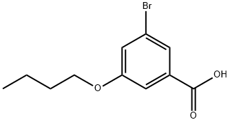 3-ブロモ-5-ブトキシ安息香酸 化学構造式