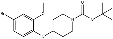 4-(4-溴-2-甲氧基苯氧基)哌啶-1-羧酸叔丁酯,1228957-01-4,结构式