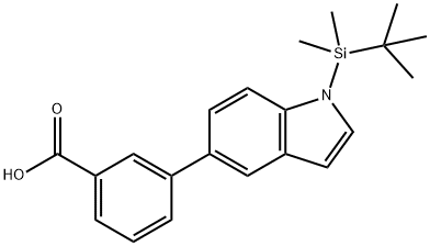 3-(1-(tert-Butyldimethylsilyl)-1H-indol-5-yl)benzoic acid Structure
