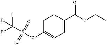 ethyl 4-(trifluoromethylsulfonyloxy)cyclohex-3-enecarboxylate Structure