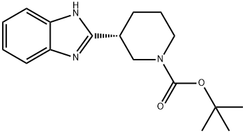(S)-tert-Butyl 3-(1H-benzo[d]imidazol-2-yl)piperidine-1-carboxylate Struktur
