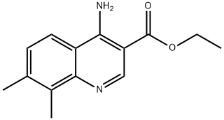 4-Amino-7,8-dimethylquinoline-3-carboxylic acid ethyl ester Structure