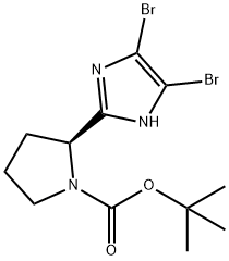 tert-butyl 2-(4,5-dibromo-1H-imidazol-2-yl)pyrrolidine-1-carboxylate Structure