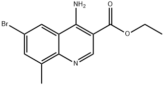 4-Amino-6-bromo-8-methylquinoline-3-carboxylic acid ethyl ester Structure