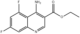 4-Amino-5,7-difluoroquinoline-3-carboxylic acid ethyl ester Structure