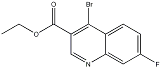 4-Bromo-7-fluoroquinoline-3-carboxylic acid ethyl ester Struktur
