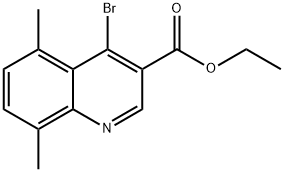 4-Bromo-5,8-dimethylquinoline-3-carboxylic acid ethyl ester 结构式