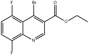 4-Bromo-5,8-difluoroquinoline-3-carboxylic acid ethyl ester Struktur