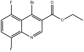 Этиловый эфир 4-бром-5,8-дифторхинолин-3-карбоновой кислоты структура