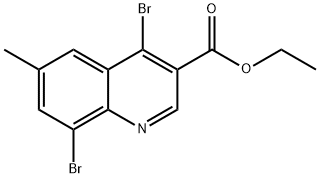 4,8-Dibromo-6-methylquinoline-3-carboxylic acid ethyl ester Structure