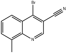 4-Bromo-8-methylquinoline-3-carbonitrile,1242260-28-1,结构式