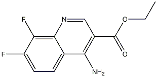 4-Amino-7,8-difluoroquinoline-3-carboxylic acid ethyl ester Struktur