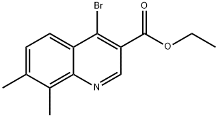 4-Bromo-7,8-dimethylquinoline-3-carboxylic acid ethyl ester Struktur