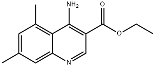 4-Amino-5,7-dimethylquinoline-3-carboxylic acid ethyl ester 化学構造式