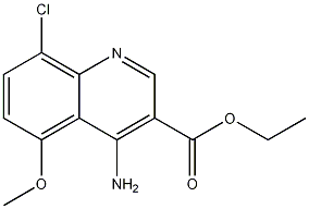 4-Amino-8-chloro-5-methoxyquinoline-3-carboxylic acid ethyl ester 结构式