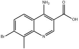 4-Amino-7-bromo-8-methylquinoline-3-carboxylic acid Struktur