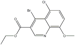 4-Bromo-5-chloro-8-methoxyquinoline-3-carboxylic acid ethyl ester Structure