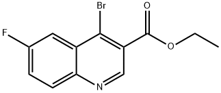 4-Bromo-6-fluoroquinoline-3-carboxylic acid ethyl ester Structure