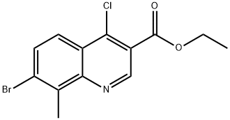 7-Bromo-4-chloro-8-methylquinoline-3-carboxylic acid ethyl ester Structure