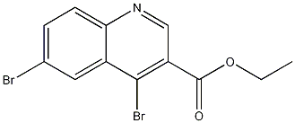 4,6-Dibromoquinoline-3-carboxylic acid ethyl ester Struktur