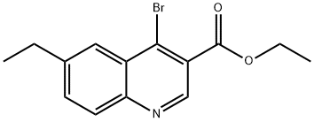 4-Bromo-6-ethylquinoline-3-carboxylic acid ethyl ester Struktur