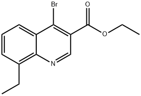 4-Bromo-8-ethylquinoline-3-carboxylic acid ethyl ester 结构式