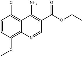 4-Amino-5-chloro-8-methoxyquinoline-3-carboxylic acid ethyl ester 结构式