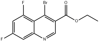 4-Bromo-5,7-difluoroquinoline-3-carboxylic acid ethyl ester Structure
