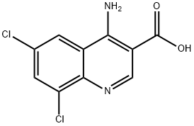 4-Amino-6,8-dichloroquinoline-3-carboxylic acid 化学構造式