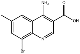 4-Amino-8-bromo-6-methylquinoline-3-carboxylic acid 结构式