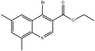 4-Bromo-6,8-dimethylquinoline-3-carboxylic acid ethyl ester Struktur