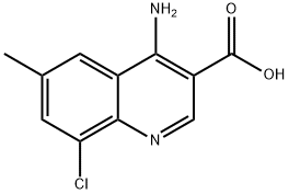 4-Amino-8-chloro-6-methylquinoline-3-carboxylic acid,1242260-91-8,结构式