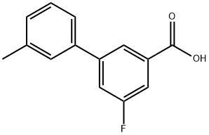 5-Fluoro-3'-methylbiphenyl-3-carboxylic acid,1242336-54-4,结构式