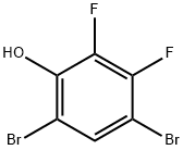4,6-Dibromo-2,3-difluorophenol Struktur
