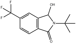 2-t-Butyl-3-hydroxy-5-(trifluoromethyl)isoindolin-1-one Struktur