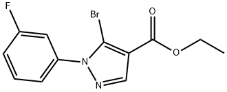 5-溴-1-(3-氟苯基)-1H-吡唑-4-羧酸乙酯,1245227-17-1,结构式