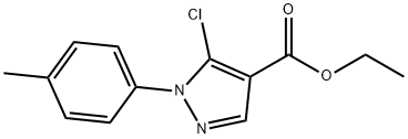 5-Chloro-1-p-tolyl-1H-pyrazole-4-carboxylic acid ethyl ester Struktur