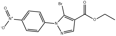 ethyl 5-bromo-1-(4-nitrophenyl)-1H-pyrazole-4-carboxylate 化学構造式