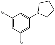 1-(3,5-ジブロモフェニル)ピロリジン 化学構造式