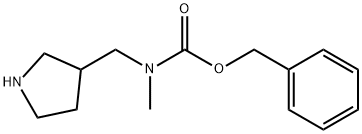 甲基(吡咯烷-3-甲基)氨基甲酸苄酯 结构式