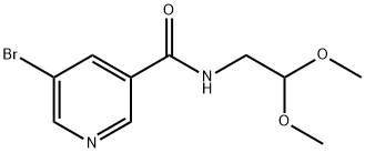 5-溴-N-(2,2-二甲氧基乙基)烟酰胺 结构式