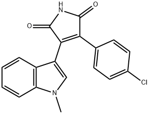 3-(4-Chlorophenyl)-4-(1-methyl-1H-indol-3-yl)-1H-pyrrole-2,5-dione 化学構造式