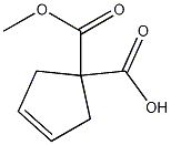 3-Cyclopentene-1,1-dicarboxylic acid monomethyl ester Struktur