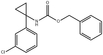 (1-(3-氯苯基)环丙基)氨基甲酸苯甲酯 结构式